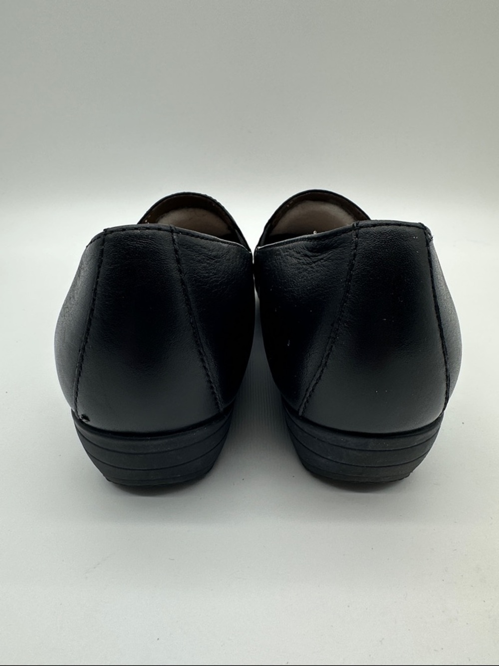 Dansko Black Leather Slip-On Flats - Picture 3 of 10